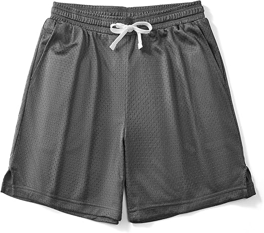 AIMPACT Men's Mesh Athletic Shorts | Double Layer Basketball & Workout Shorts | Breathable Gym Shorts with Pockets & Drawstring | Moisture-Wicking