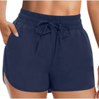 AKKQHH - High Waisted Running Shorts for Women - Quick Dry Gym & Cycle Workout Shorts with Pockets - Zeta Store