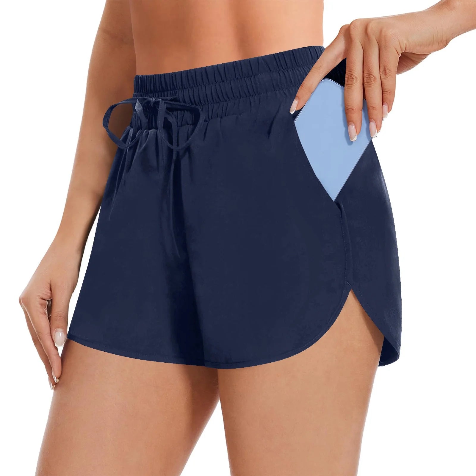 AKKQHH - High Waisted Running Shorts for Women - Quick Dry Gym & Cycle Workout Shorts with Pockets - Zeta Store