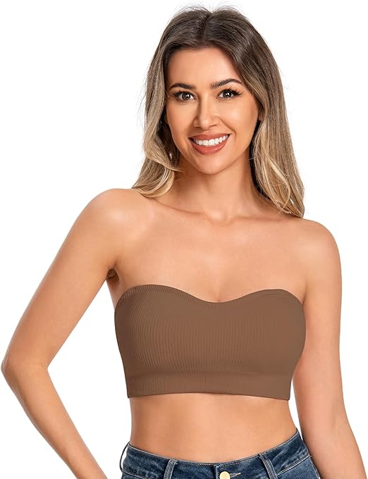 Seamless Strapless Bandeau Bra – Padded & Convertible | Ultimate Comfort & Support - Zeta Store