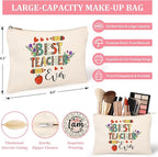 AYGE Canvas Tote & Makeup Bag Set | Reusable Christmas Gifts for Women, Teacher Appreciation, Travel & Beach Bag - Zeta Store