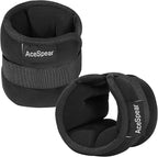 AceSpear Ankle & Wrist Weights | 2 x 1kg (2.2 lbs) Set | Adjustable Neoprene Sandbags with Steel Balls for Men, Women & Kids | Fitness, Walking, Running, Gym