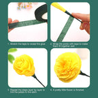 Aomhrek 3-Roll Florist Tape & 30cm Wire Set | Highly Flexible Floral Taping & Stem Wires for Flower Arranging, Bouquets & DIY Art