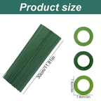 Aomhrek 3-Roll Florist Tape & 30cm Wire Set | Highly Flexible Floral Taping & Stem Wires for Flower Arranging, Bouquets & DIY Art