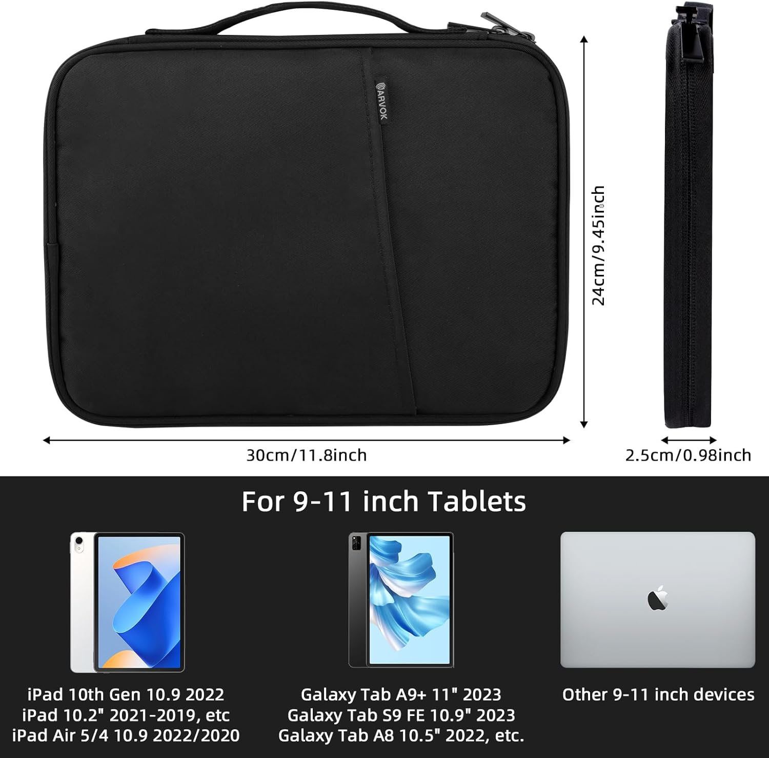 ARVOK 9-11" Tablet Sleeve Bag – Water-Resistant & Ultra-Protective! - Zeta Store