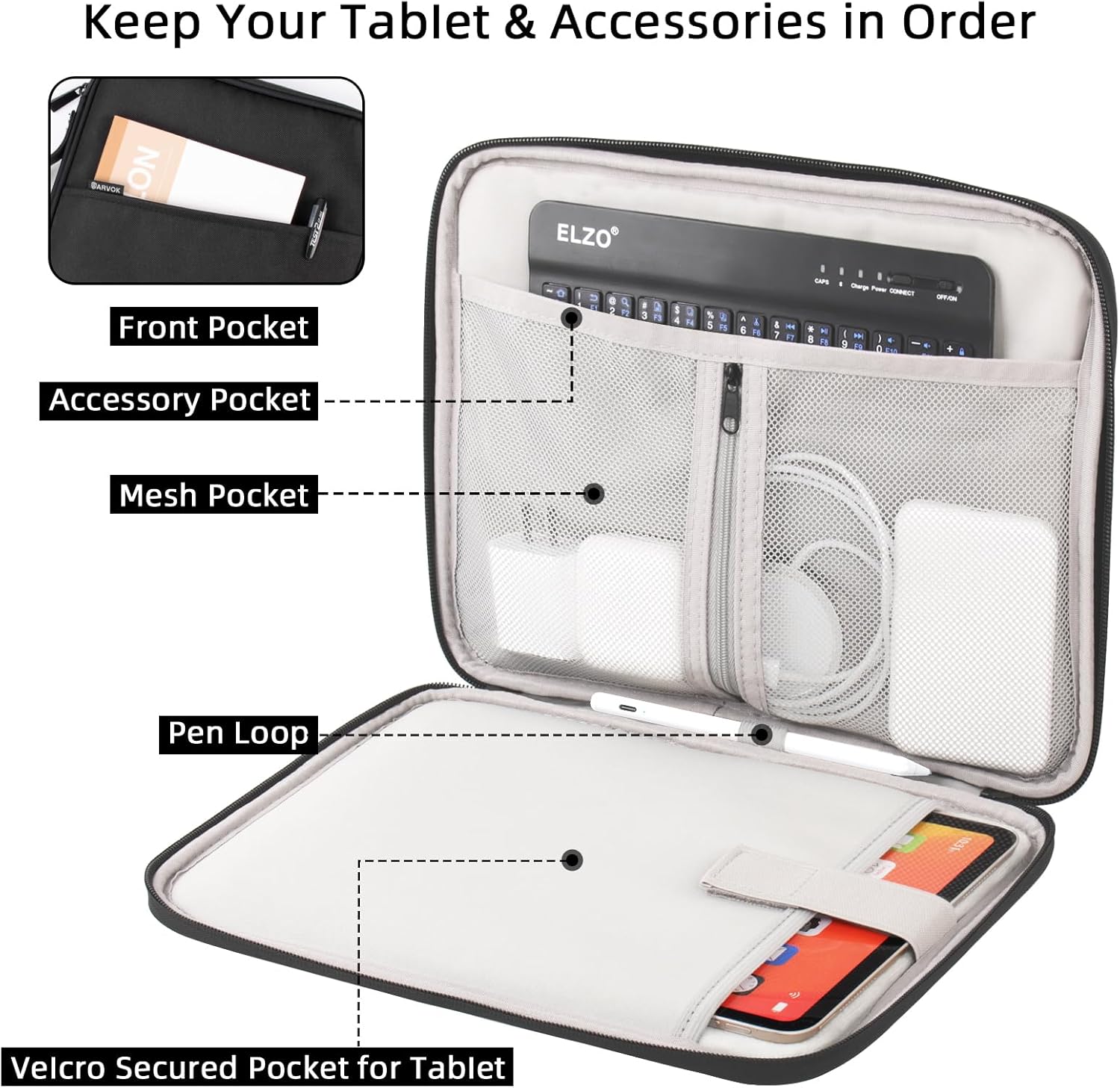 ARVOK 9-11" Tablet Sleeve Bag – Water-Resistant & Ultra-Protective! - Zeta Store