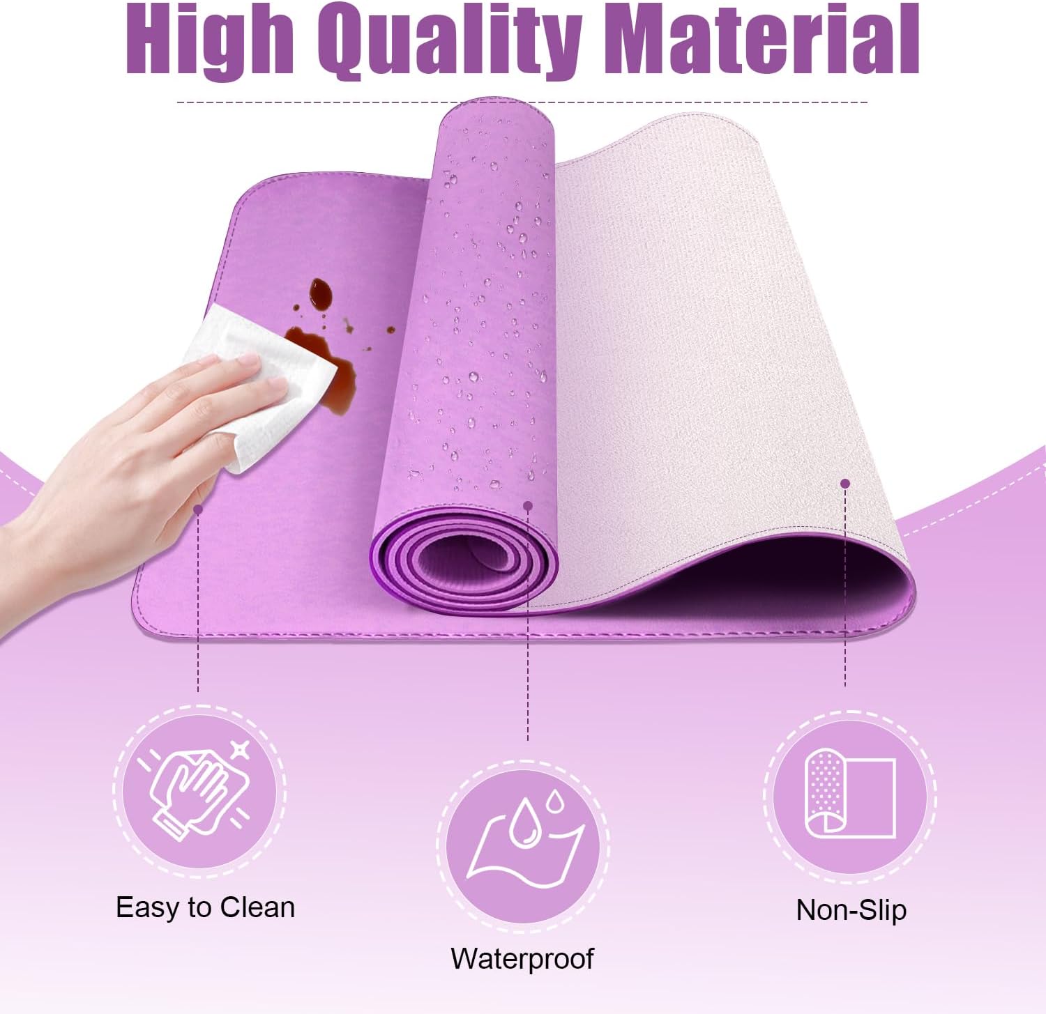 Dual-Side Magic: BLESWIN 120x60cm Large Waterproof Leather Desk Pad - Non-Slip Suede Base & Vibrant Colors (Aqua, Lilac, Matcha & More) 🖱️ - Zeta Store