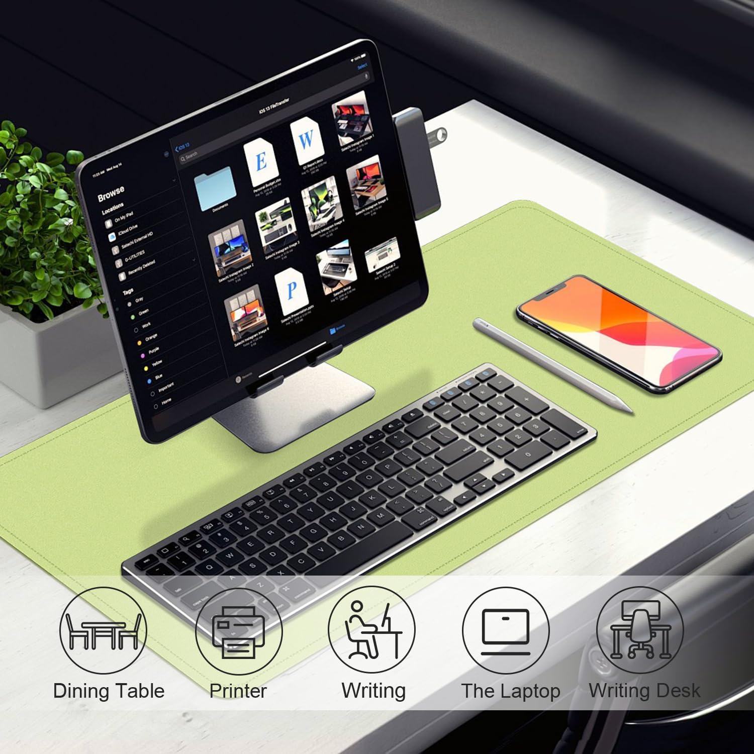 Dual-Side Magic: BLESWIN 120x60cm Large Waterproof Leather Desk Pad - Non-Slip Suede Base & Vibrant Colors (Aqua, Lilac, Matcha & More) 🖱️ - Zeta Store