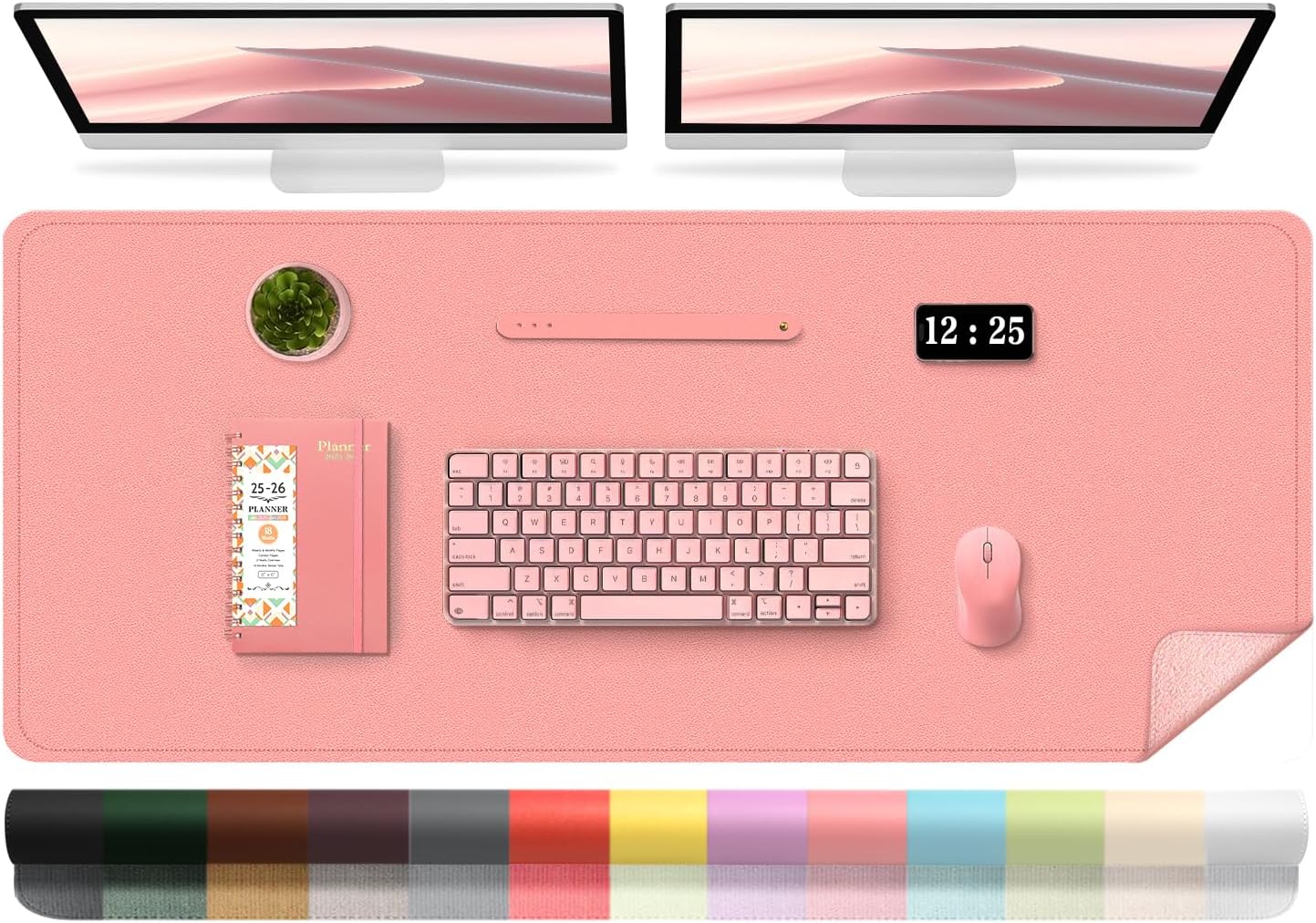 Dual-Side Magic: BLESWIN 120x60cm Large Waterproof Leather Desk Pad - Non-Slip Suede Base & Vibrant Colors (Aqua, Lilac, Matcha & More) 🖱️ - Zeta Store