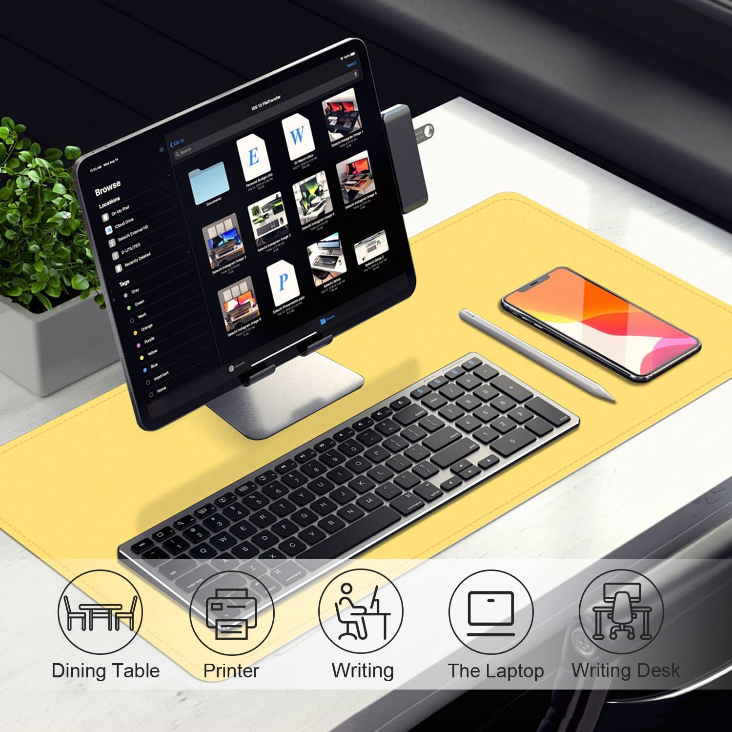 Dual-Side Magic: BLESWIN 120x60cm Large Waterproof Leather Desk Pad - Non-Slip Suede Base & Vibrant Colors (Aqua, Lilac, Matcha & More) 🖱️ - Zeta Store