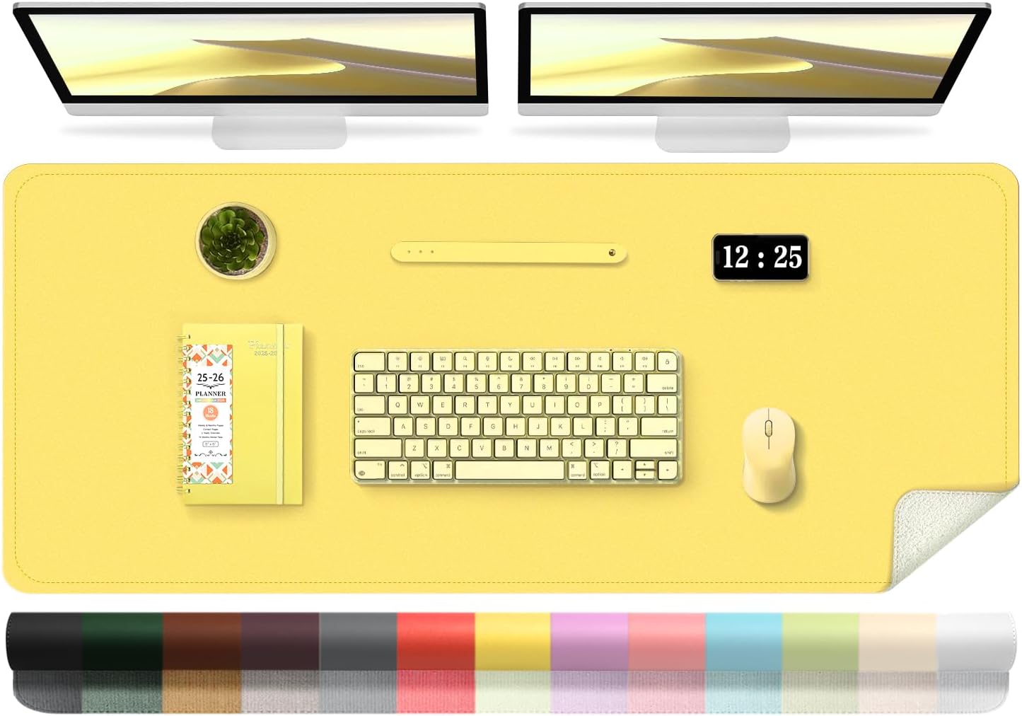 Dual-Side Magic: BLESWIN 120x60cm Large Waterproof Leather Desk Pad - Non-Slip Suede Base & Vibrant Colors (Aqua, Lilac, Matcha & More) 🖱️ - Zeta Store