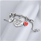 Bochoi. Brand New "Best Mum" Heart Charm Bracelet - Perfect Gift for Mom! - Zeta Store