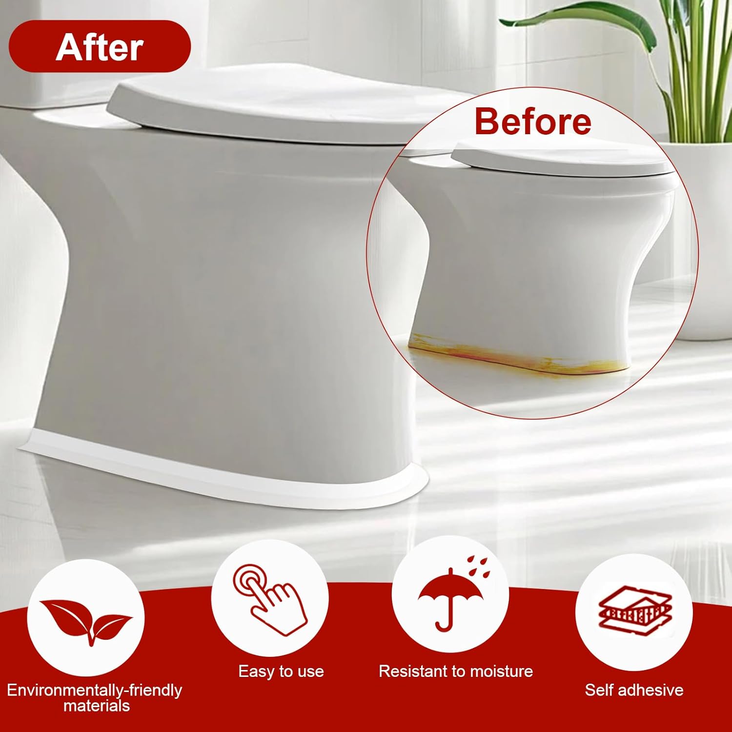 BONAVCY Bathroom Sealing Strips | 38mm x 3.2m Waterproof Self-Adhesive Tape | 90° Corner Seal with Application Tool | For Kitchen, Bath, Wall Gaps | Brand New in Barn