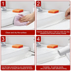 BONAVCY Bathroom Sealing Strips | 38mm x 3.2m Waterproof Self-Adhesive Tape | 90° Corner Seal with Application Tool | For Kitchen, Bath, Wall Gaps | Brand New in Barn