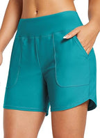 Baleaf Women's High-Waisted Swim Shorts  - Tummy Control Beach & Board Shorts | Brand New!