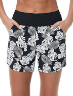 Baleaf Women's High-Waisted Swim Shorts  - Tummy Control Beach & Board Shorts | Brand New!