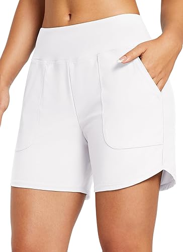Baleaf Women's High-Waisted Swim Shorts  - Tummy Control Beach & Board Shorts | Brand New!