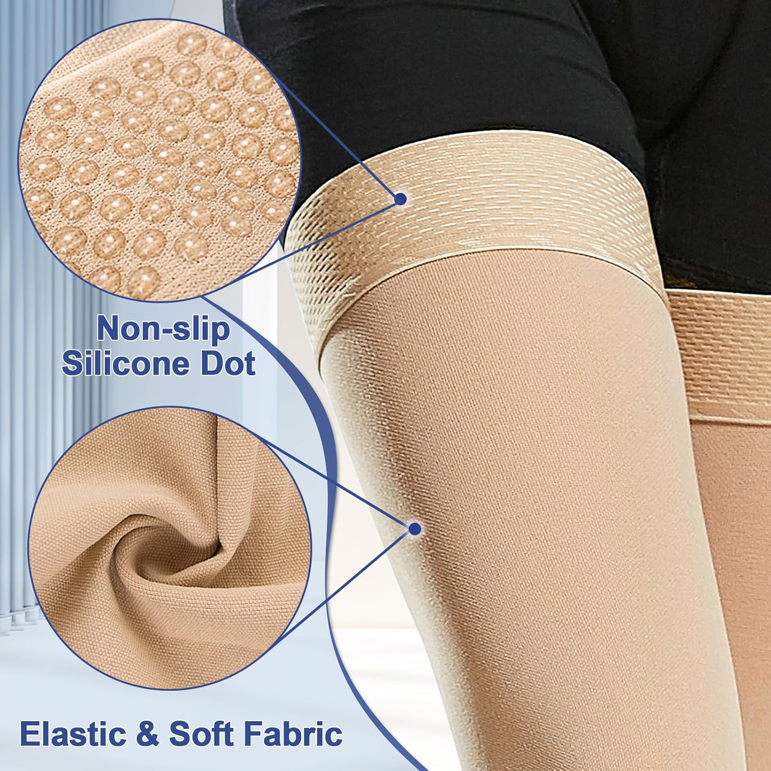 Beister Medical Thigh High Compression Stockings 20-30 mmHg - Firm Support (1 Pair) - Zeta Store
