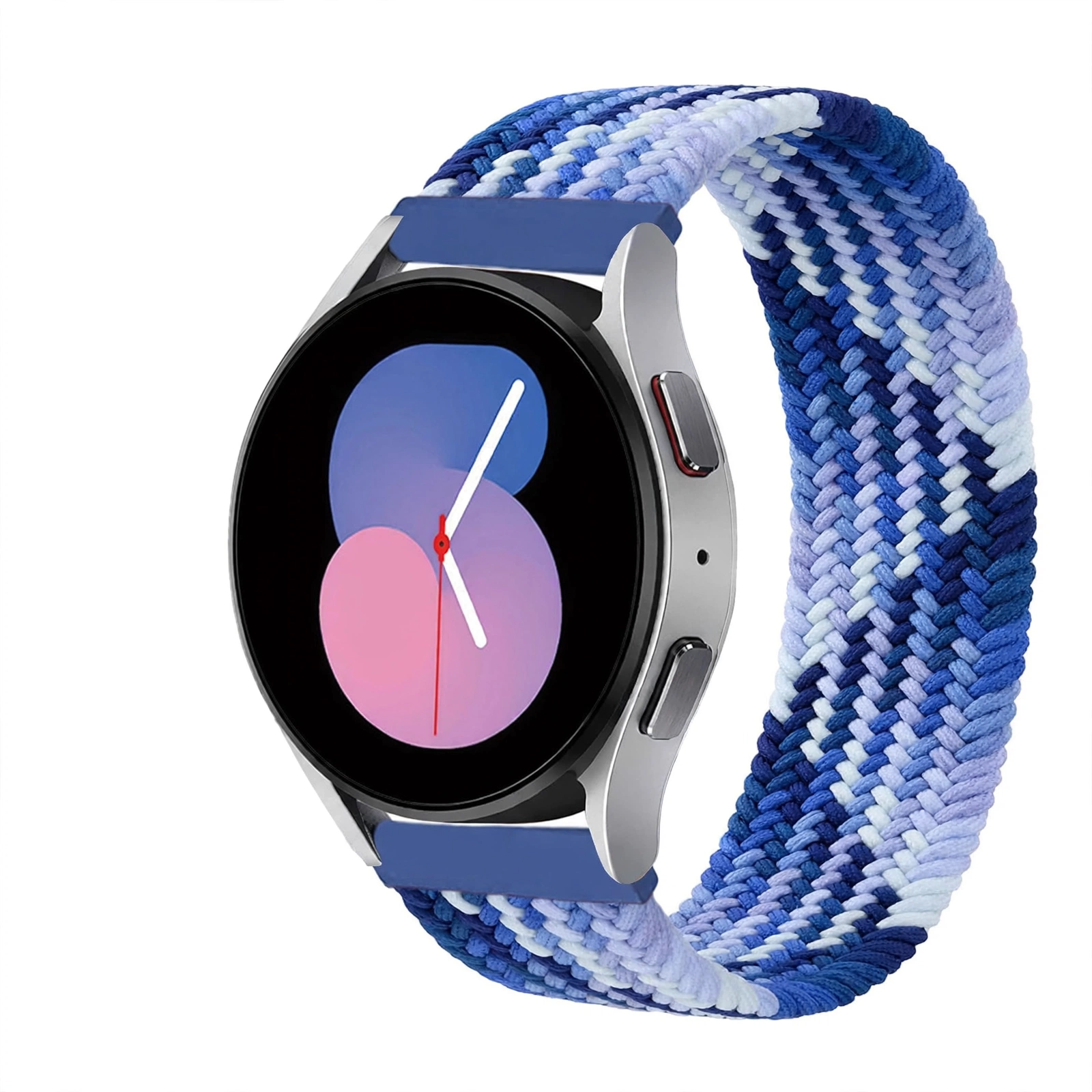 SOLOLUP Braided Solo Loop Sport Strap 20mm 22mm - Elastic Nylon Watch Band for Samsung, Garmin, Huawei, Amazfit | Blue, Pink, Purple, Black