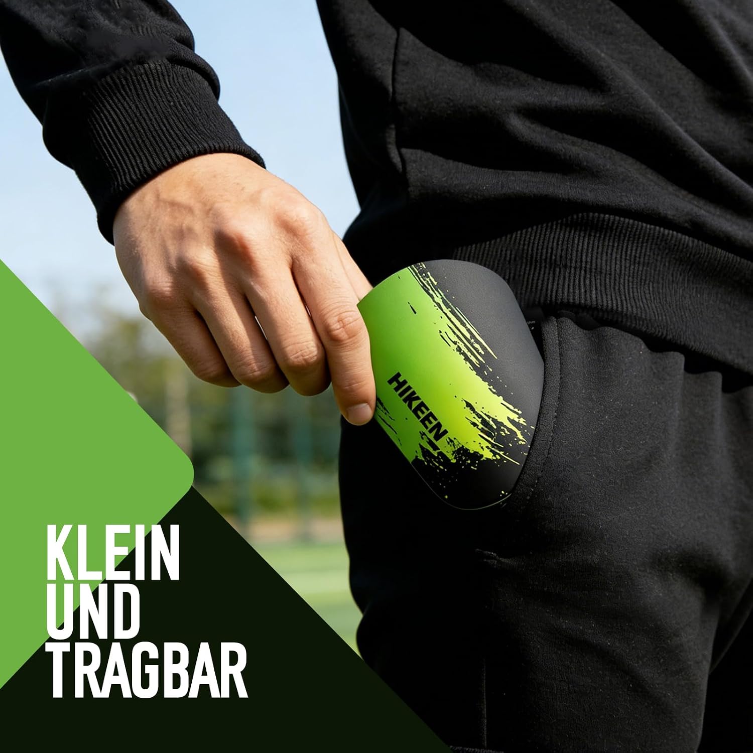 Boosteady Mini Football Shin Pads - 1 Pair Extra Small 12 X 8 Cm Non-slip Front Leg Guards - Ultra-lightweight Green
