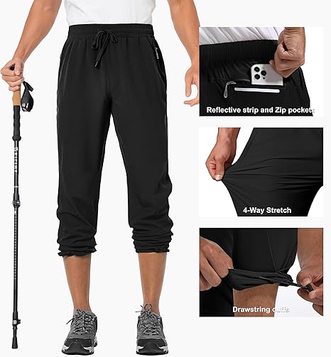 Boyzn. Men's Hiking & Trekking Pants | Lightweight, Water Resistant & 4-Way Stretch | Secure Zip Pockets
