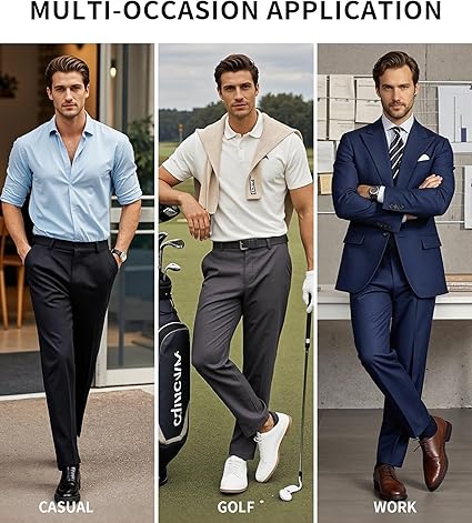 BOYZN Men's 5-Pocket Performance Pants | Lightweight, Stretch & Quick-Dry | Golf, Work, Travel & Casual | UPF 50+ 🏌️‍♂️