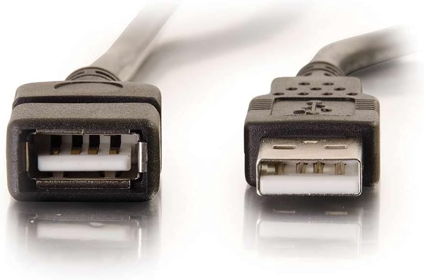 C2G 52106 1m USB 2.0 Extension Cable - USB A Male to A Female - High Speed Black