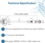 C2G 2m UK Power Cable | BS1363 to IEC C7 Connector ⚡ 🔌 Brand New & A Real Bargain! 🔌 For TVs, Laptops, Consoles & Mor