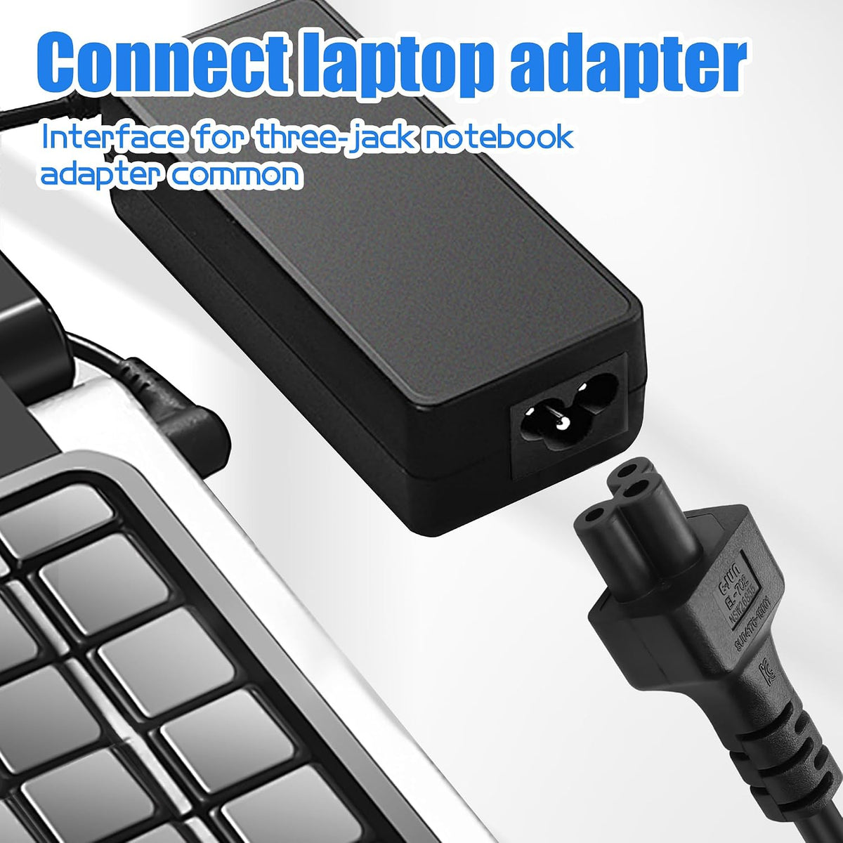 JLY IEC 320 C6 to C5 extension cable, 60cm, C6 male to C5 female power adapter for monitors, projectors, printers, and scanners