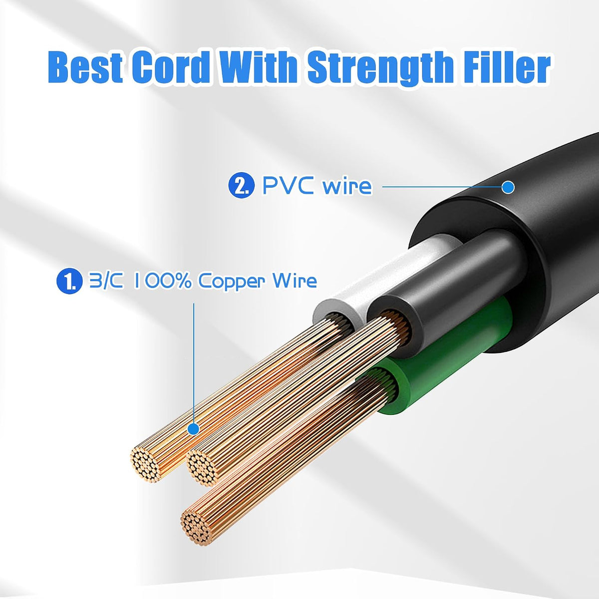 JLY IEC 320 C6 to C5 extension cable, 60cm, C6 male to C5 female power adapter for monitors, projectors, printers, and scanners.