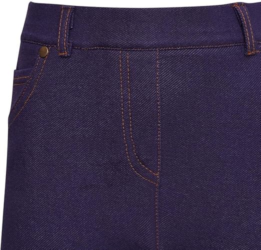 Casualking 2-pack girls' leggings in black and navy, size 7/8 years, made of soft, stretchy cotton for warmth and comfort.
