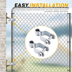 Heavy Duty Chain Link Gate Hinge Set (6PCS) - No Welding Needed! For 1-3/8" Pipe | Barn & Farm Ready - Zeta Store