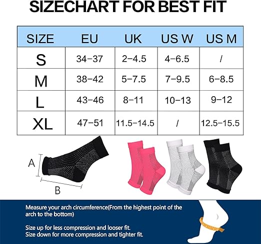 Neuropathy Relief Socks 4-Pack | Compression Socks for Foot Pain, Plantar Fasciitis & Ankle Support for Men & Women - Zeta Store