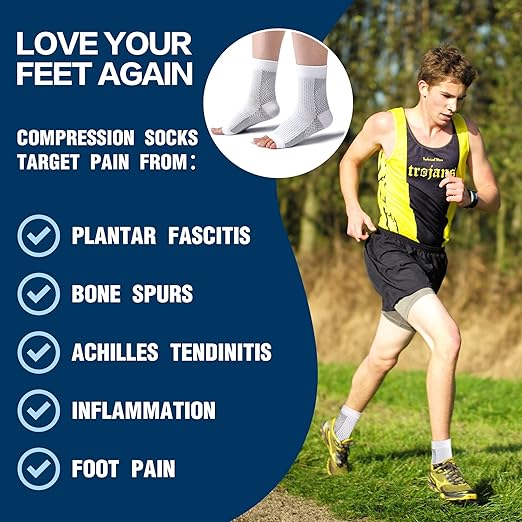 Neuropathy Relief Socks 4-Pack | Compression Socks for Foot Pain, Plantar Fasciitis & Ankle Support for Men & Women - Zeta Store