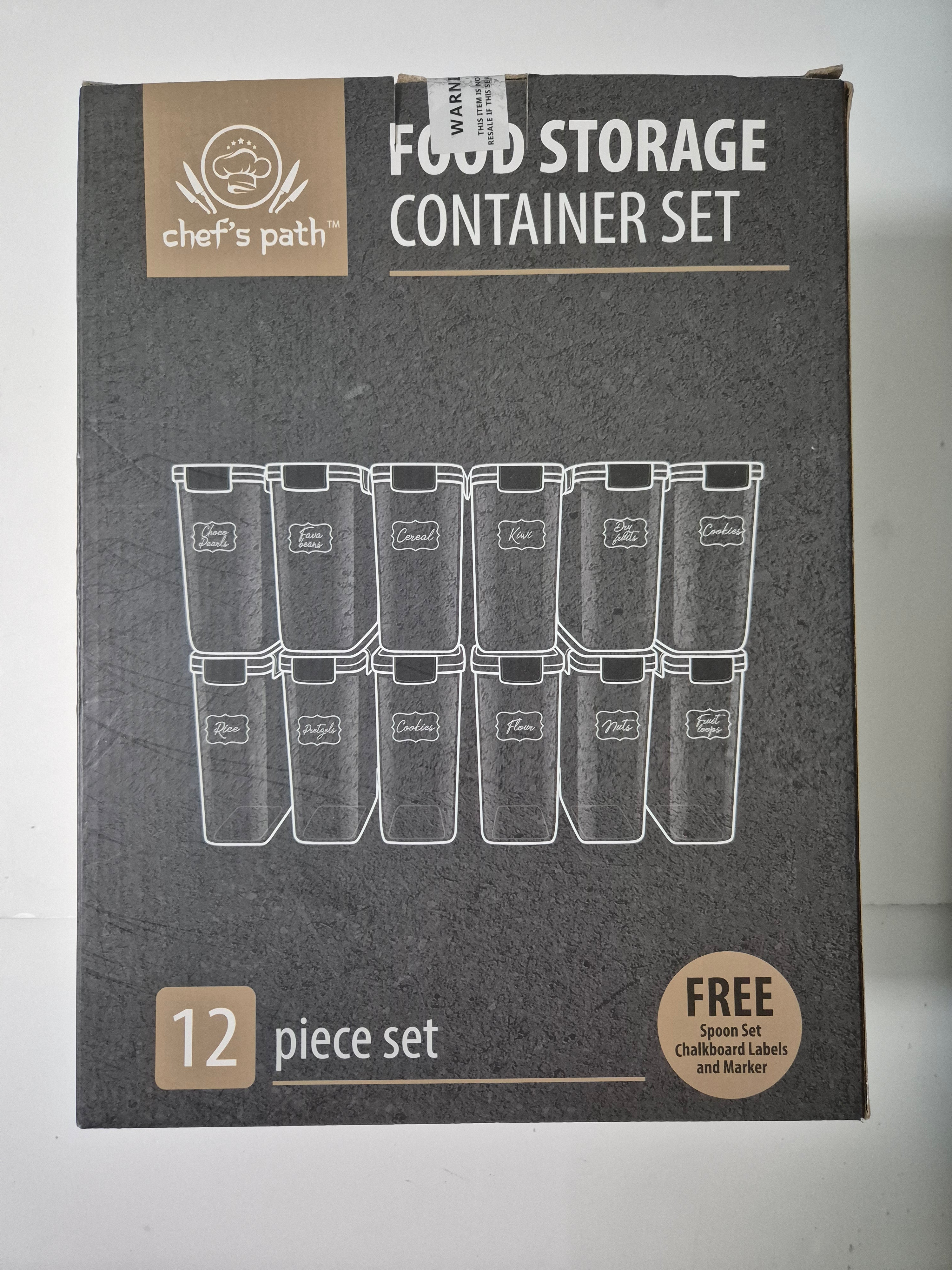Chef's Path 12-Piece Airtight Food Storage Container Set (2L) | FREE Spoon Set &amp; Labels | Brand New | Kitchen &amp; Pantry Organisation Bargain