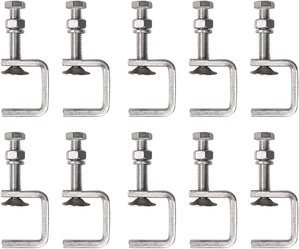 Tiger Clamp 10-Piece C-Clamp Set | 30mm Wide Jaw Opening | Industrial Strength for Woodworking, Welding & DIY | Brand New Stock!