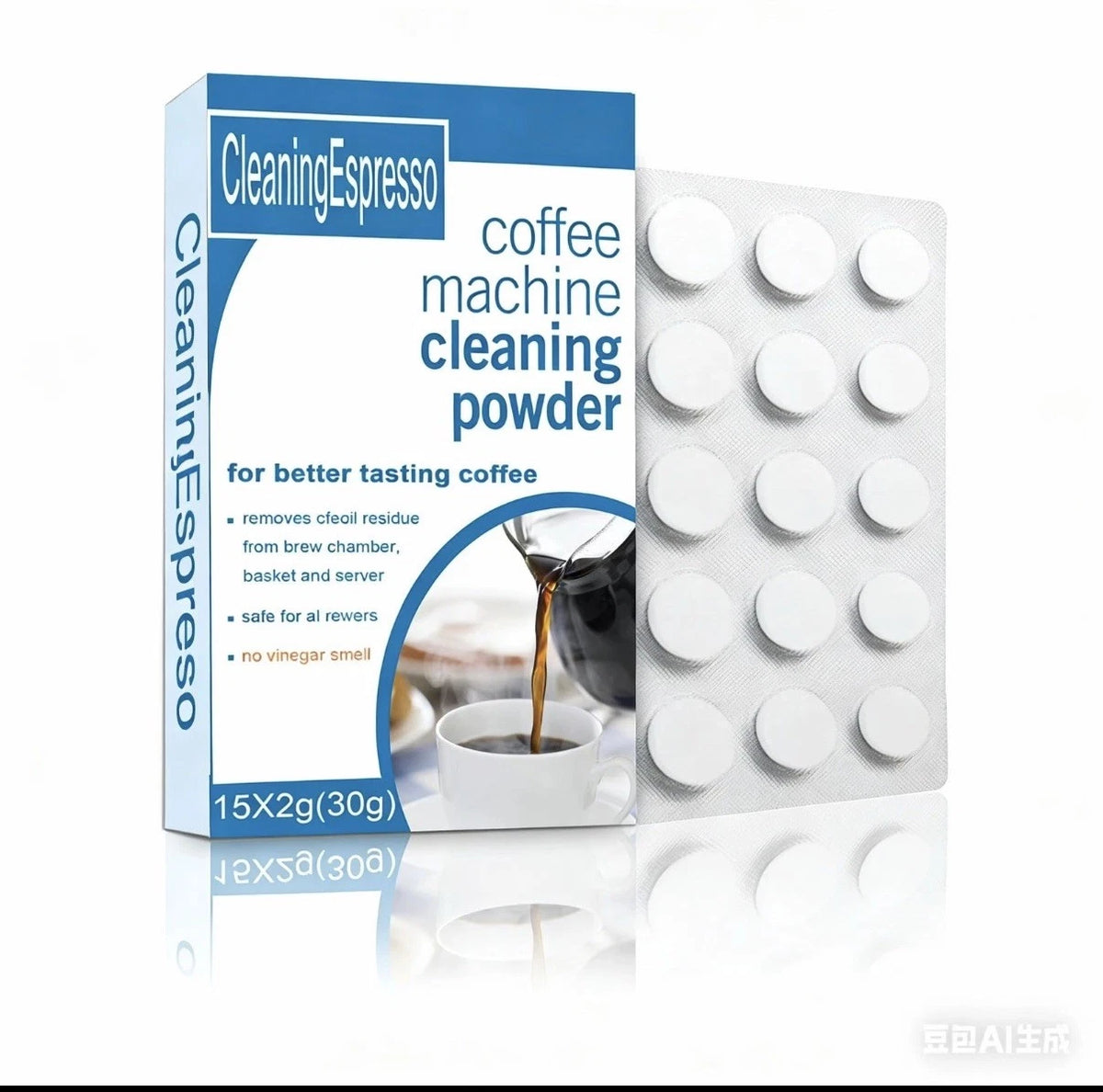 CleanEspresso Espresso Machine Cleaning Tablets 15 Pack - Coffee Machine Cleaner for Sage Breville Nespresso DeLonghi - Removes Coffee Oil Residue