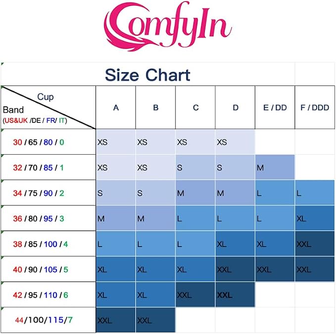 Comfyin Wireless Bras for Women 3 Pack - Non Wired Seamless Comfort Bra with Removable Pads
