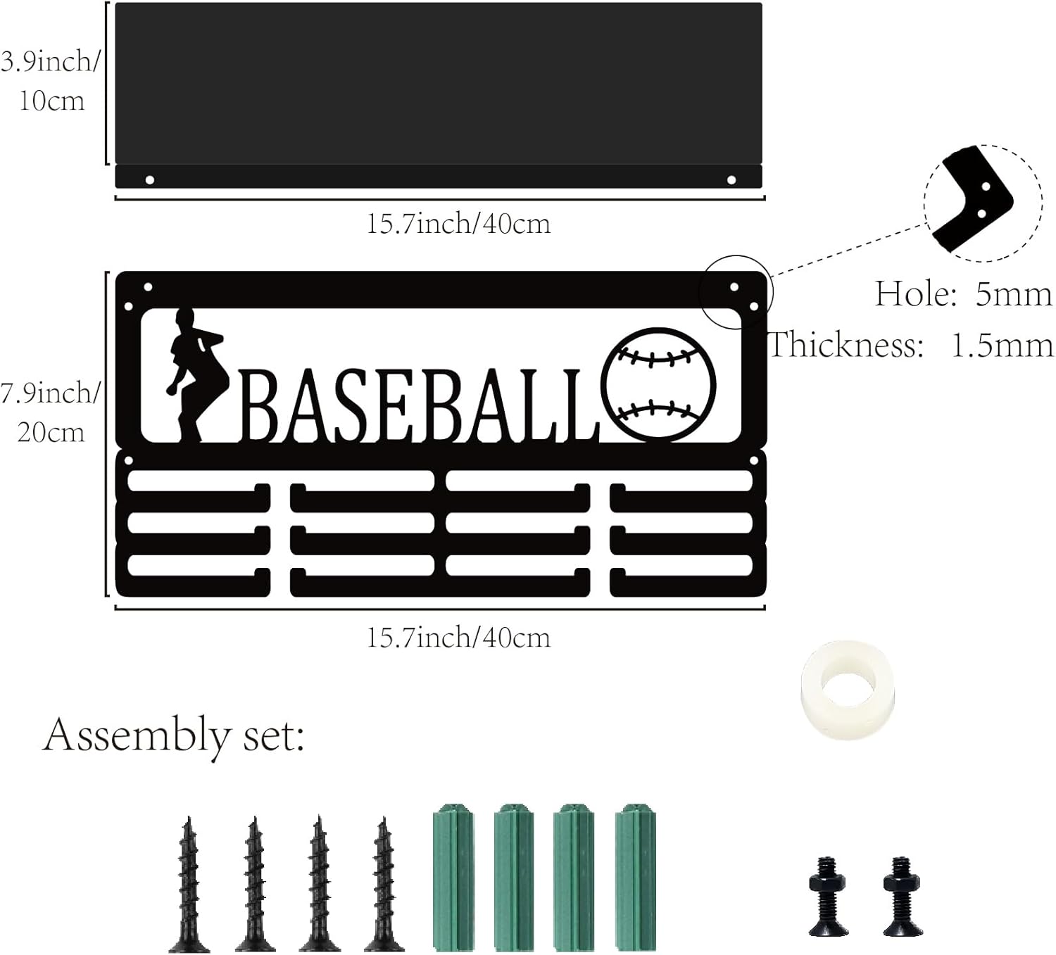 Ultimate Baseball Medal Display Stand – Holds 70+ Medals & Trophies | Premium Metal Award Rack with Secure Wall Mounting