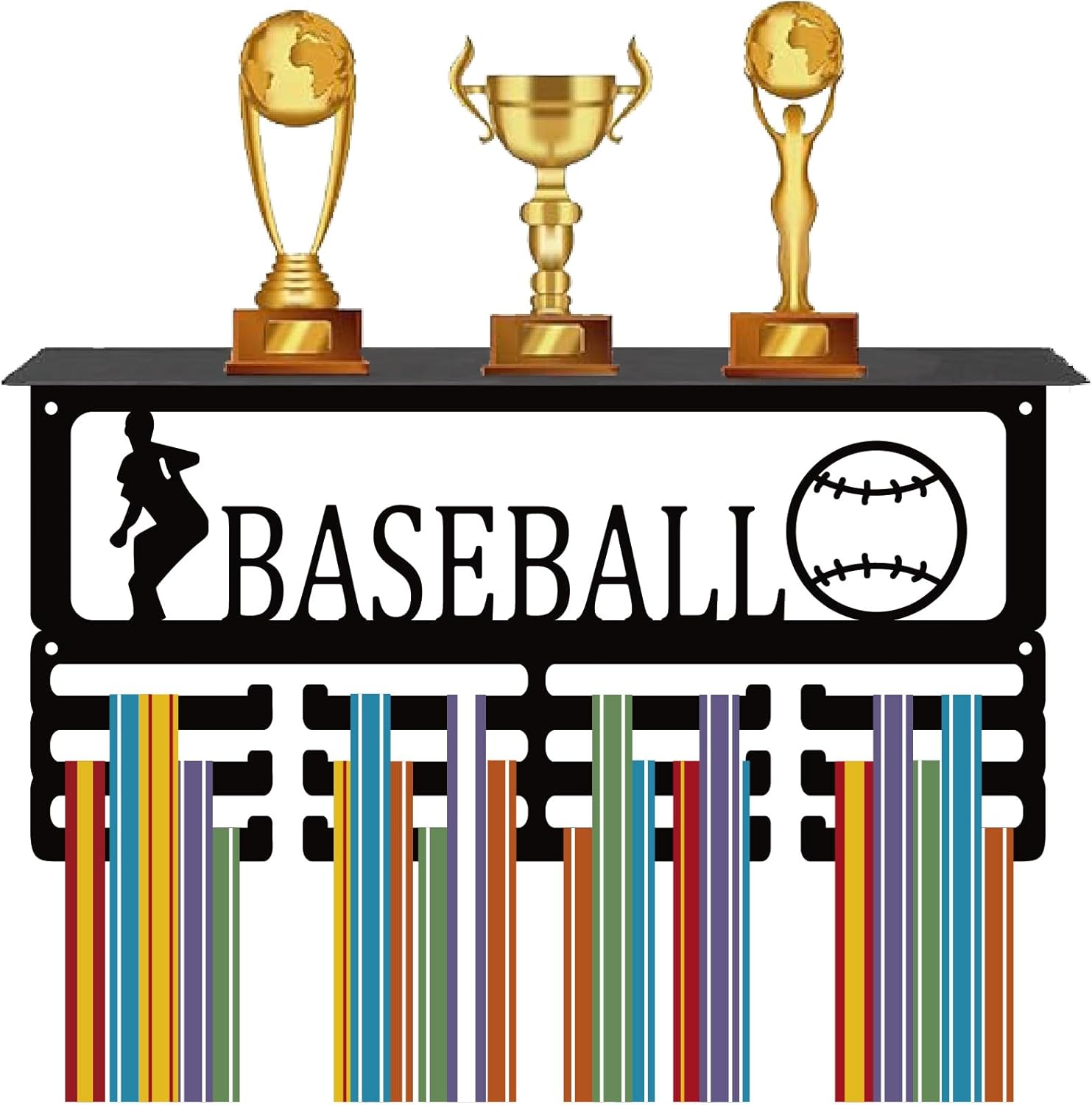Ultimate Baseball Medal Display Stand – Holds 70+ Medals & Trophies | Premium Metal Award Rack with Secure Wall Mounting