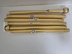 76-210cm Gold Adjustable Curtain Pole Set - Elegant Ball Finials, Heavy Duty Rod, Easy Fit Brackets - Real Bargain!