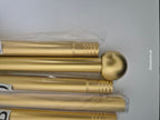 76-210cm Gold Adjustable Curtain Pole Set - Elegant Ball Finials, Heavy Duty Rod, Easy Fit Brackets - Real Bargain!