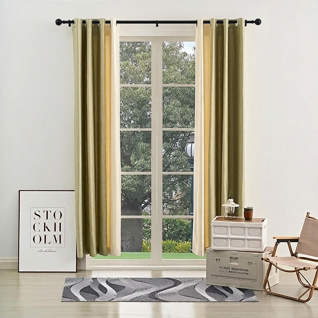 Curtain Pole 76-210cm  Adjustable Curtain Pole Set - Elegant Ball Finials, Heavy Duty Rod, Easy Fit Brackets - Real Bargain! - Zeta Store
