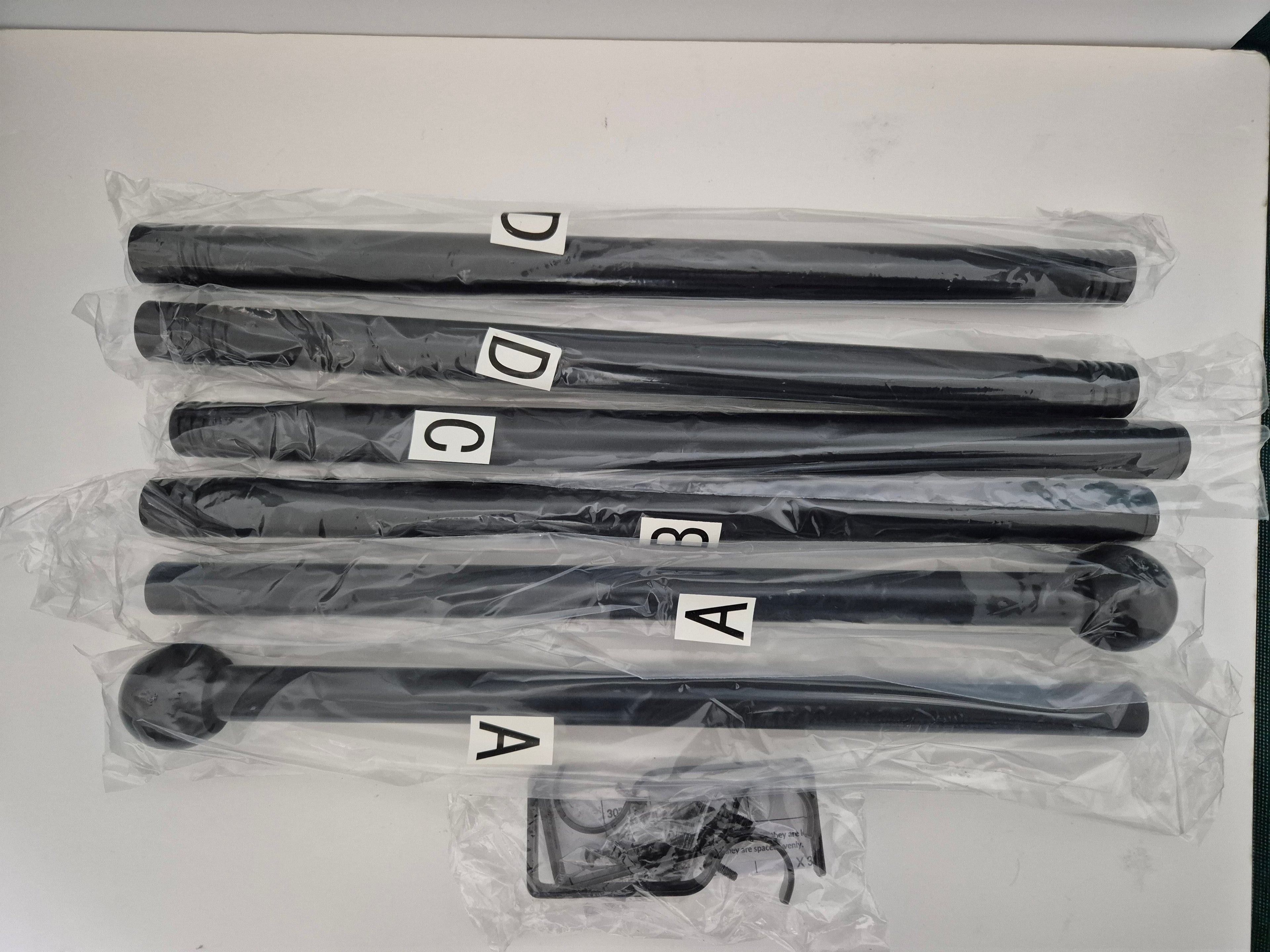 76-210cm Gold Adjustable Curtain Pole Set - Elegant Ball Finials, Heavy Duty Rod, Easy Fit Brackets - Real Bargain!