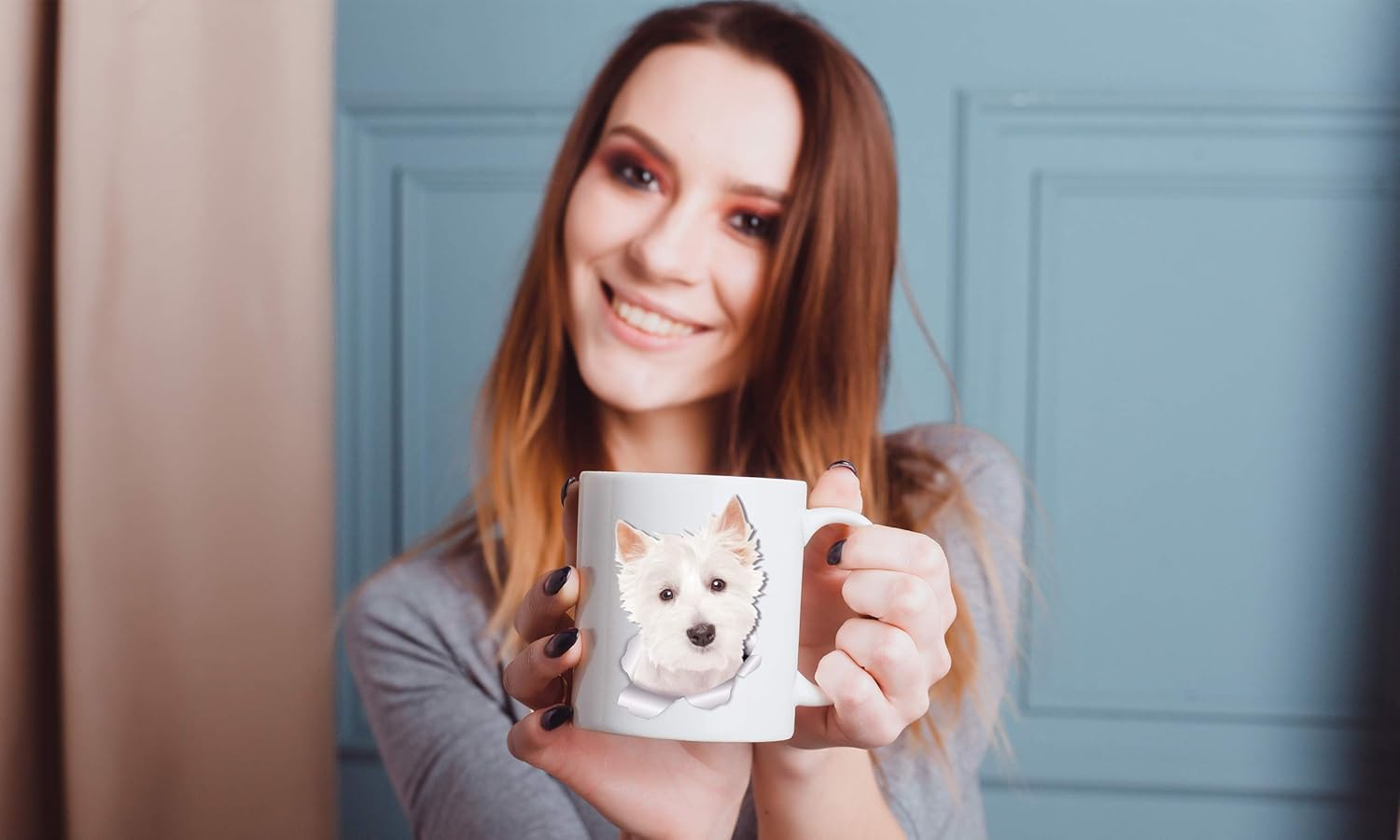 Winston & Bear Ceramic Coffee Mug | 11oz | West Highland Terrier Design on Both Sides | Microwave & Dishwasher Safe | Perfect Gift for Dog Lovers