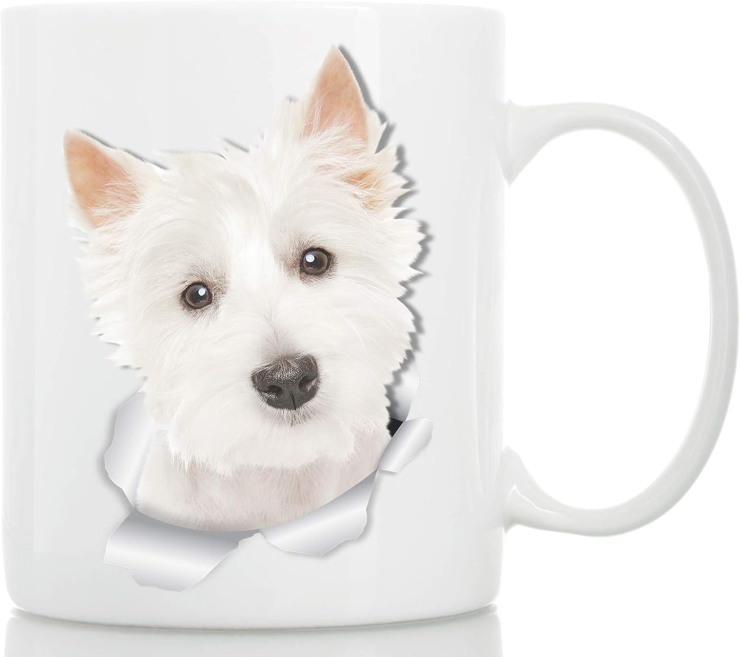 Winston & Bear Ceramic Coffee Mug | 11oz | West Highland Terrier Design on Both Sides | Microwave & Dishwasher Safe | Perfect Gift for Dog Lovers