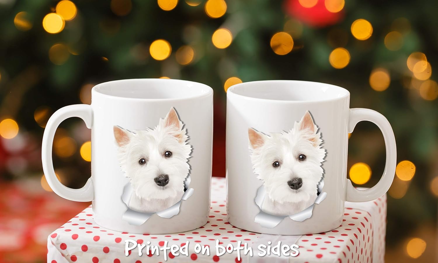 Winston & Bear Ceramic Coffee Mug | 11oz | West Highland Terrier Design on Both Sides | Microwave & Dishwasher Safe | Perfect Gift for Dog Lovers