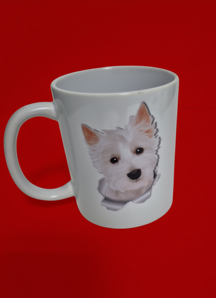 Winston & Bear Ceramic Coffee Mug | 11oz | West Highland Terrier Design on Both Sides | Microwave & Dishwasher Safe | Perfect Gift for Dog Lovers