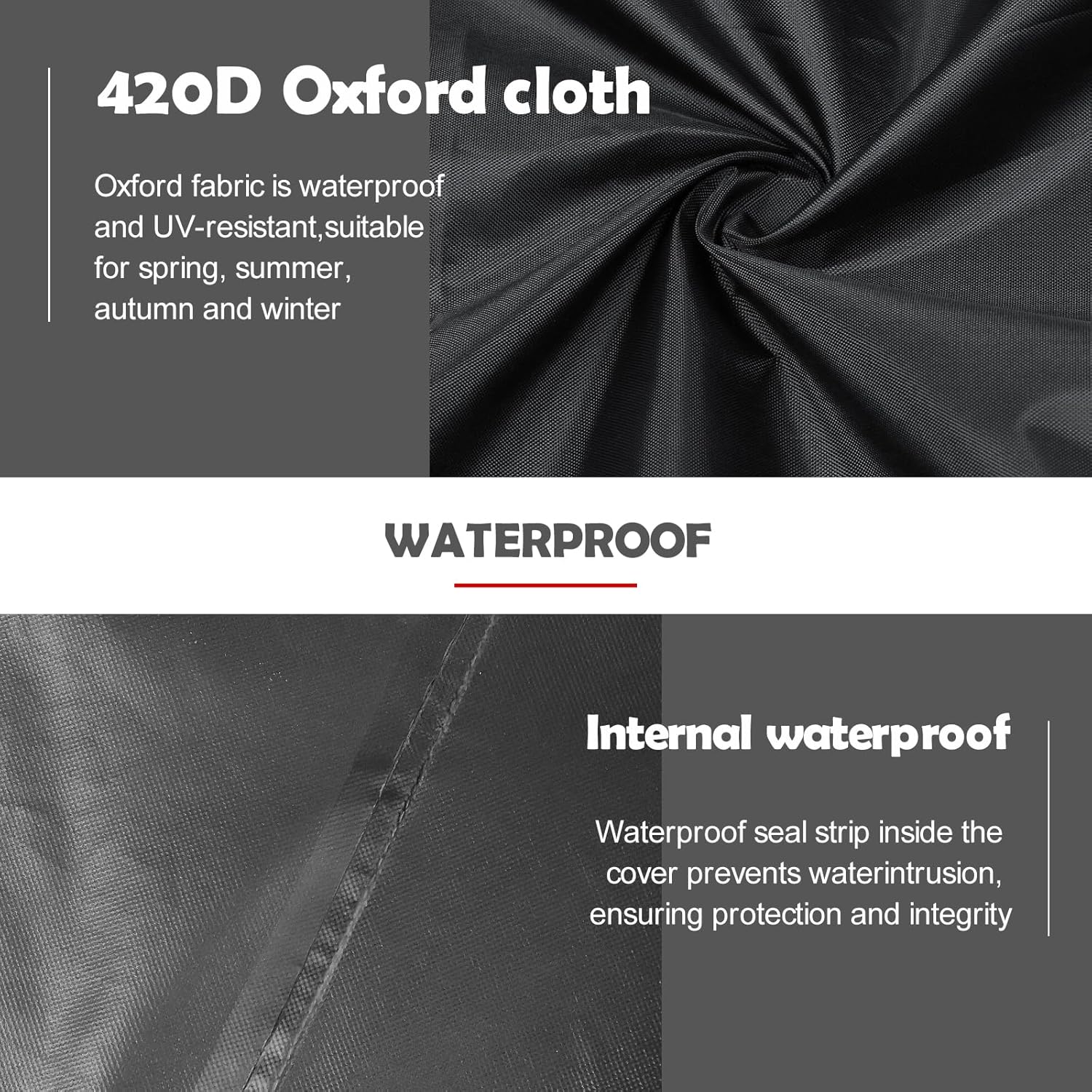 DELIXIKE premium heavy-duty waterproof BBQ cover with UV resistance fitting Weber Spirit 200 series grill