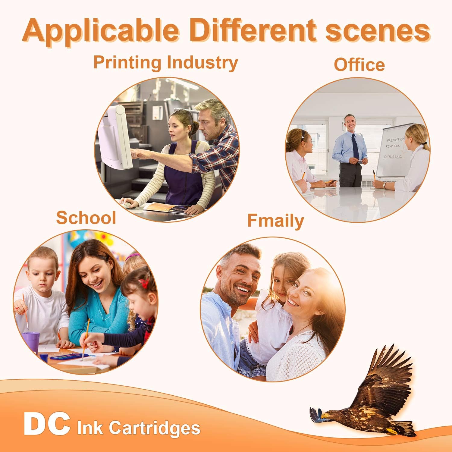 D&C 5XL High-Yield Ink Cartridge Multi-Pack - Total 5 Black - Compatible with Epson XP-2100 XP-4105 WF-2850 & More! - Zeta Store